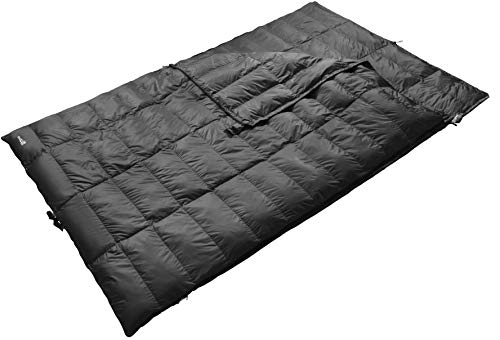 Ubon Double Sleeping Bag Queen Size XL Sleeping Bag Cold Weather 2 Person Sleeping Bag 3-4 Season for Backpacking, Camping or Hiking, Black