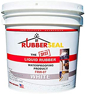 Rubberseal Liquid Rubber Waterproofing and Protective Coating - Roll On White (1 Gallon, White)