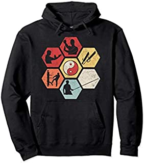 Wing Chun I Yin Yang Wooden Dummy Butterfly Swords Kung Fu Pullover Hoodie