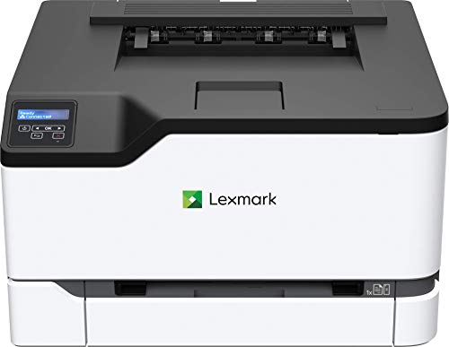 Lexmark C3224dw Color Laser Printer with Wireless capabilities, Standard Two Sided printing, Two Line LCD Screen with Full-Spectrum Security and Prints Up To 24 ppm (40N9000)