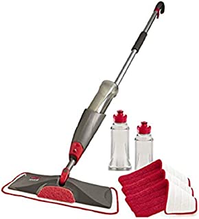 Rubbermaid Reveal Spray Microfiber Floor Mop Cleaning Kit for Laminate & Hardwood Floors, Spray Mop with Reusable Washable Pads, Commercial Mop