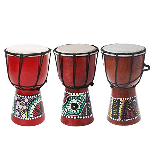 Beinil 1pcs Professional Traditional African Musical Instrument Djembe Drum Bongo Wooden Good Sound Musical Instrument (7.87