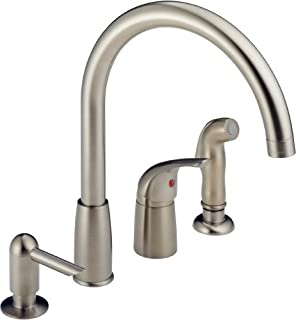 Peerless DELTA CO P188900LF-SSSD Stainless Steel Single Kitchen Faucet with Soap Dispenser