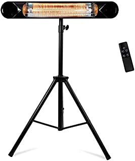 Briza Infrared Patio Heater - Electric Patio Heater - Outdoor Heater - Indoor/Outdoor Heater - Wall Heater - Garage Heater - Portable Heater - 1500W - use with Stand - Mount to Ceiling/Wall