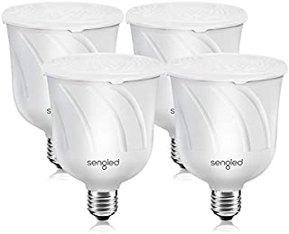 Sengled Pulse Bluetooth Light Bulb JBL Speaker System App Controlled Dimmable LED Bulb Requires Master Pair Add Up to 7 Satellite Bulbs BR30 Smart Music Bulb, White, 4 Pack