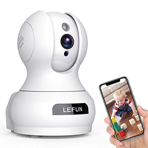 Baby Monitor WiFi Smartphone, Lefun WiFi Baby Monitor with Camera and Audio, Pet Camera with Cloud Storage Two Way Audio Remote Viewing Pan Tilt Zoom Night Vision Motion Detect for Indoor Home