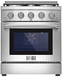 Empava 30 in. 4.2 cu. ft. Pro-Style Slide-In Single Oven Gas Range with 4 Sealed Ultra High-Low Burners-Heavy Duty Continuous Grates in Stainless Steel, 30 Inch