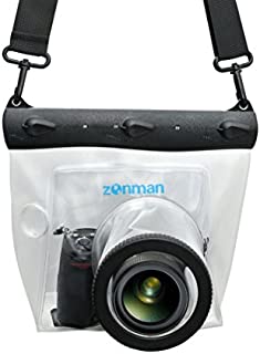 Zonman DSLR Camera Univeral Waterproof Underwater Housing Case Pouch Bag for Canon Nikon Sony Pentax Brand Digital SLR Cameras (Transparent)