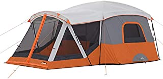 Core 11 Person Family Cabin Tent with Screen Room (Orange)