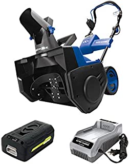 Snow Joe iON21SB-PRO 40-Volt iONMAX Cordless Brushless Single Stage Snow Blower Kit | 21-Inch | W/ 5.0-Ah Battery and Charger