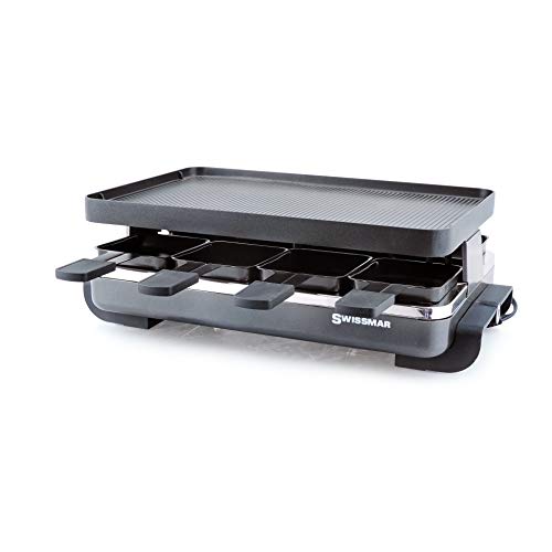 Swissmar Classic 8 Person Anthracite Raclette with Cast Aluminum Grill Plate