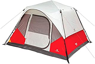 Outbound 6-Person Tent | Instant Pop up Tent for Camping with Carry Bag and Rainfly | Perfect for Backpacking or The Beach | Cabin Tent, Red