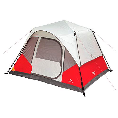 Outbound 6-Person Tent | Instant Pop up Tent for Camping with Carry Bag and Rainfly | Perfect for Backpacking or The Beach | Cabin Tent, Red