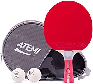 Atemi Sniper 5-Star Table Tennis Bat Bundle | 3-Piece Set | 5-Ply Ping Pong Racket, Cover, 2 Balls 40+ Design & New Cover | All-Purpose, All-Levels Play | Advanced Speed 90, Spin 90 and Control 70