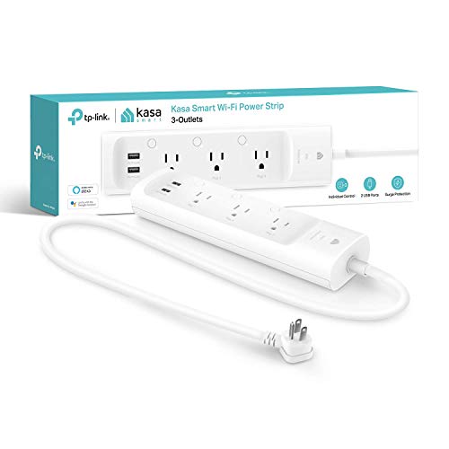 Kasa Smart KP303 Plug Power Strip, Surge Protector, Smart Outlets and 2 USB Ports, Works with Alexa Echo & Google Home, No Hub Required