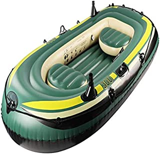 staywithu N/Z Inflatable Boat for Adults Heavy Duty, Air Kayak Inflatable 2 Person PVC Inflatable Rafting Fishing Dinghy for Water Sports Fun