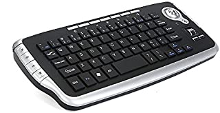 Zienstar-Wireless Keyboard with Trackball,2.4G Mini Keyboard Multi-Media Functional Trackball Air Mouse for Android TV Box Smart TV PC Notebook-Silver