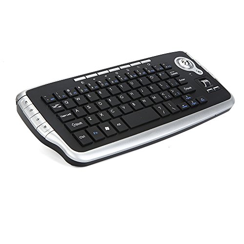 Zienstar-Wireless Keyboard with Trackball,2.4G Mini Keyboard Multi-Media Functional Trackball Air Mouse for Android TV Box Smart TV PC Notebook-Silver