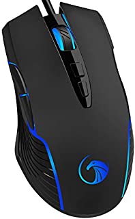 NPET M70 Wired Gaming Mouse, 7200 DPI, 7 Programmable Buttons, LED Backlit, Ergonomic Optical PC, Comfortable Computer Gaming Mice for Windows 7/8/10/XP Vista Linux, Black (M70 Wired Gaming Mouse)