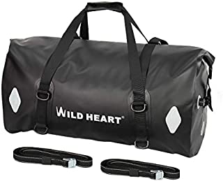 Waterproof Bag 55L 66L 77L Motorcycle Dry Duffel Bag for Travel,Motorcycling, Cycling,Hiking,Camping (77L, Black)
