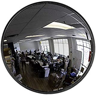 12 Acrylic Convex Mirror, Round Indoor Security Mirror for the Garage Blind Spot, Store Safety, Warehouse Side View, and More, Circular Wall Mirror for Personal or Office Use - Vision Metalizers