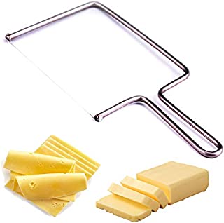 Cheese Slicer Wire Cutter - Cheese Knives Slicers with Wire - Handheld Butter Cutter Tools for Soft Hard Block - Easy Fast Cutting Hard Or Semi Hard Block Cheeses - With Extra Wire