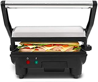 Elite Platinum by Maxi-Matic EPN-2976 Electric Panini Press & Contact, Gourmet Sandwich Maker, Opens Flat 180-Degree Indoor Grill with Floating Hinge, 10.5