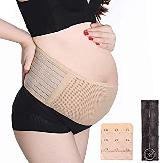 Maternity Belly Band for Pregnancy, Belly Support Belt, That Provides Hip, Pelvic, Lumbar and Lower Back Pain Relief, Maternity Belt Set Inlcudes Pant Extender & Bra Extender