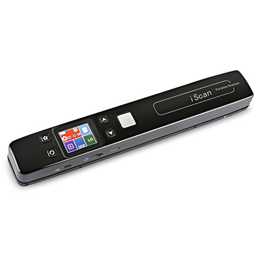 Handheld USB Mobile 1050DPI High Speed Portable Wand Document&Image Scanner A4 JPG/PDF Color/Mono Formate LCD Display(for Business, Photo,Printer,Picture, Receipts,Books) 10×1.6×1.1inch (Black)