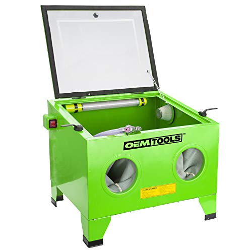 OEMTOOLS 24815 Bench Top Abrasive Blast Cabinet | Removes Rust, Grime, Paint, & More | Great for Automobile Rebuilders or Anyone Restoring Antique Metal Objects | Inexpensive & Efficient