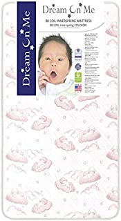 Dream on Me Sweet Dreams 88 Coil Spring Crib and Toddler Bed Mattress, Pink, 6