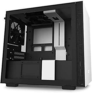 NZXT H210 - CA-H210B-W1 - Mini-ITX PC Gaming Case - Front I/O USB Type-C Port - Tempered Glass Side Panel - Cable Management System - Water-Cooling Ready - Radiator Bracket - White/Black