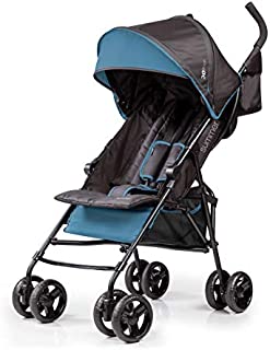 Summer 3Dmini Convenience  Stroller, Blue/Black  Lightweight Infant Stroller with Compact Fold, Multi-Position Recline, Canopy with Pop Out Sun Visor and More  Umbrella Stroller for Travel and More