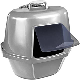 Van Ness Corner Enclosed Cat Pan, Silver, Large (CP9)