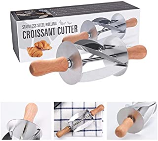 Home Tool Stainless Steel Dough Croissant Rolling Pin Roller Cutter Baking Tool DIY,Home Decoration for Bedroom Living Room Kitchen