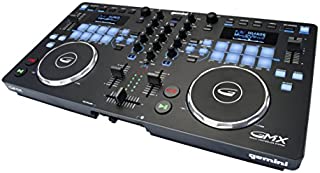 Gemini GMX Series Professional Audio DJ Multi-Format USB, MP3, WAV and DJ Software Compatible Media Controller System with Touch-Sensitive High-Res Jog Wheels,Black