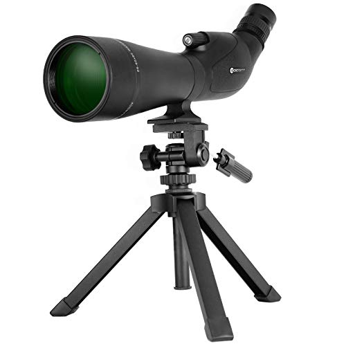 EACONN 20-60x80 Spotting Scope with HD Glass, BAK4 Prism, FMC Optics-IPX7 Waterproof Spotting Scopes for Target Shooting, Hunting, Bird Watching-with Tripod, Digiscoping Phone Adapter