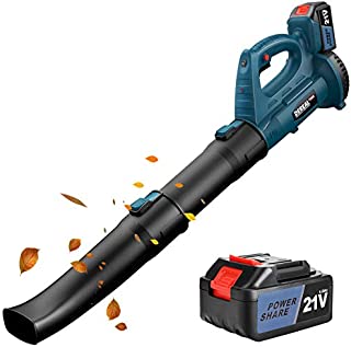 DEREAL PRO Cordless-Leaf-Blower 250 MPH 21V 4.0 Ah MAX Lithium Ion Powerful-Electric Leaf Blower 340 CFM Rechargeable Variable Speed Battery-Powered for Blowing Dust Pet-Hair Snow Leaves Garden House