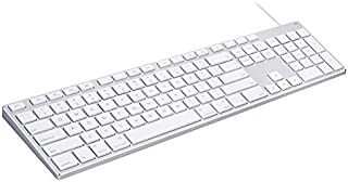 Aluminum USB Wired Keyboard with Numeric Keypad for Apple Mac Pro, Mini Mac, iMac, iMac Pro, MacBook Pro/Air