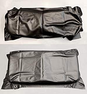 A.A Black Front Seat Cover Set for Club Car DS 2000.5-Up Golf Cart (Complete Set, Black)