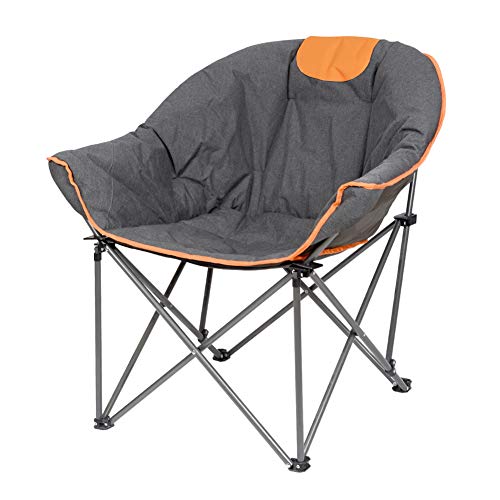 Suntime Leisure Moon Folding Camping Chair Stable and Portable to CarryOrange