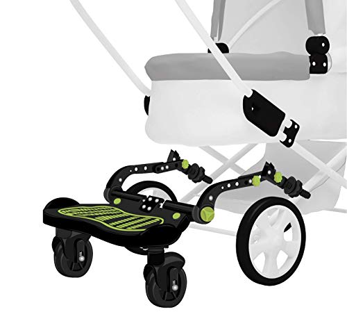 Universal Stroller Glider Board for Kids | Latch System for Easy Setup | Supports up to 70 lbs. | Reinforced Stand Board with Non-Slip Adhesive, Higher and Wider Feet Clearance