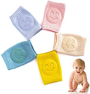 Baby Crawling Anti-Slip Knee Pads, Unisex Infant Toddlers Warm Kneepads 5 Pairs