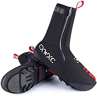 CXWXC Cycling Shoe Covers Neoprene Waterproof,Winter Thermal Warm Full Bicycle Overshoes for Men Women,Road Mountain Bike Booties