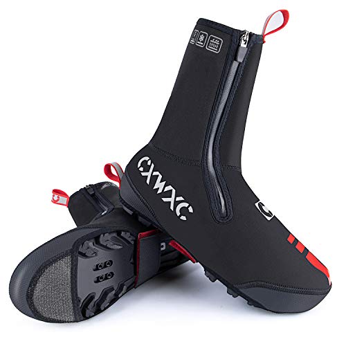 CXWXC Cycling Shoe Covers Neoprene Waterproof,Winter Thermal Warm Full Bicycle Overshoes for Men Women,Road Mountain Bike Booties