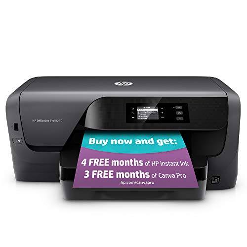 HP OfficeJet Pro 8210 Wireless Color Printer, HP Instant Ink or Amazon Dash replenishment ready (D9L64A) , Black