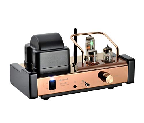 Dared MP-5BT HiFi Vacuum Tube Amplifier, Audiophiles Professional Stereo Integrated AMP, Hybrid Amplifier, Bluetooth/USB DAC/Line Input, 25W x 2 Output, with 6N11,6N21,6E21 Tubes