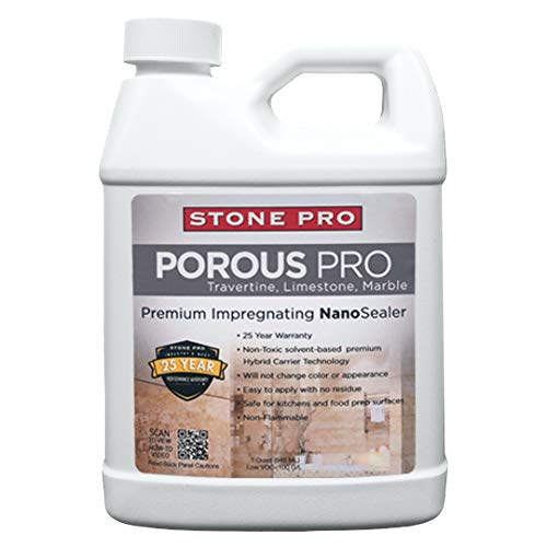 StonePro  Porous Pro Sealer (1 Quart  32 Fl Oz) (For Sealing Travertine, Limestone, Marble & Porous Stone)