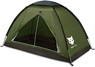 Night Cat Backpacking Tent for One 1 to 2 Persons Lightweight Waterproof Camping Hiking Tent for Adults Kids Scouts Easy Setup Single Layer 2.2x1.2m