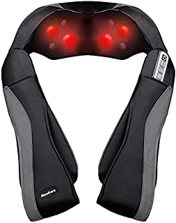 MaxKare Shiatsu Neck Shoulder Massager Electric Back Massage with Heat Kneading Massage for Shoulder, Legs, Use in Office and Home